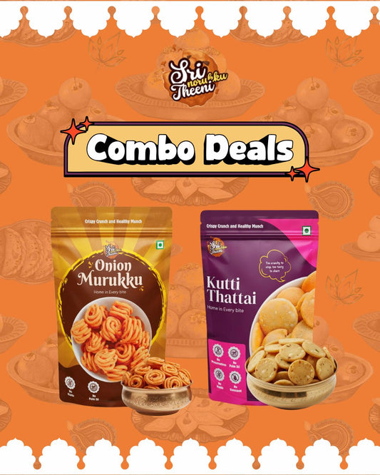 Kutti Thattai & Onion Murukku Combo Pack of 2 (300g)