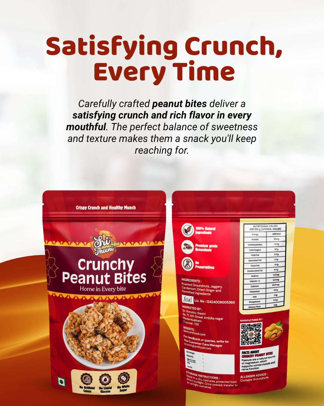 Crunchy Peanut Bites – Pack of 6 (150g Each)