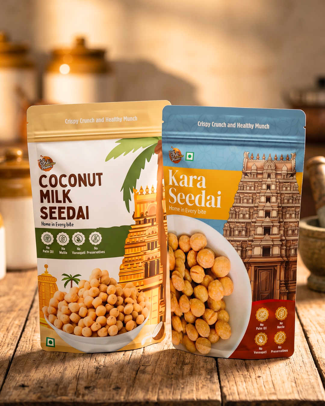 Coconut Milk Seedai & Kara Seedai Combo Pack of 2 (300g)