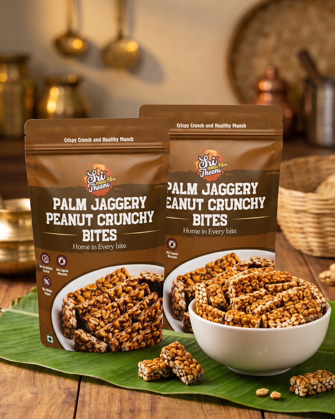 Palm Jaggery Peanut Crunchy Bites Pack of 2 – 300g