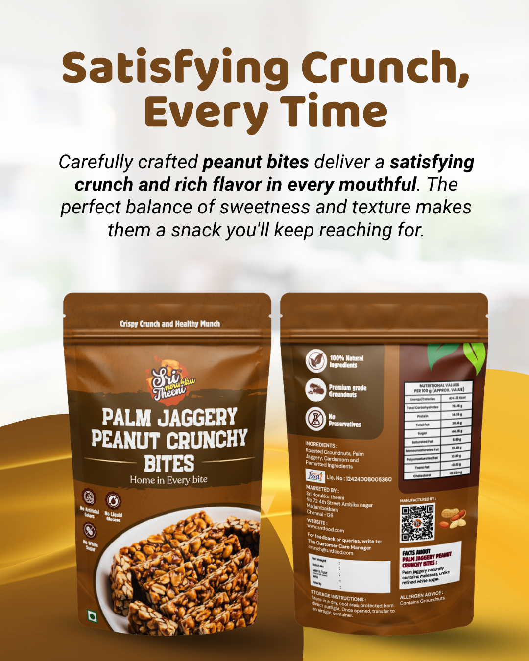 Palm Jaggery Peanut Crunchy Bites 150g