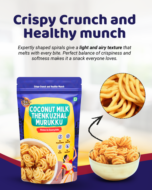 Coconut Milk Thenkuzhal Murukku 150g