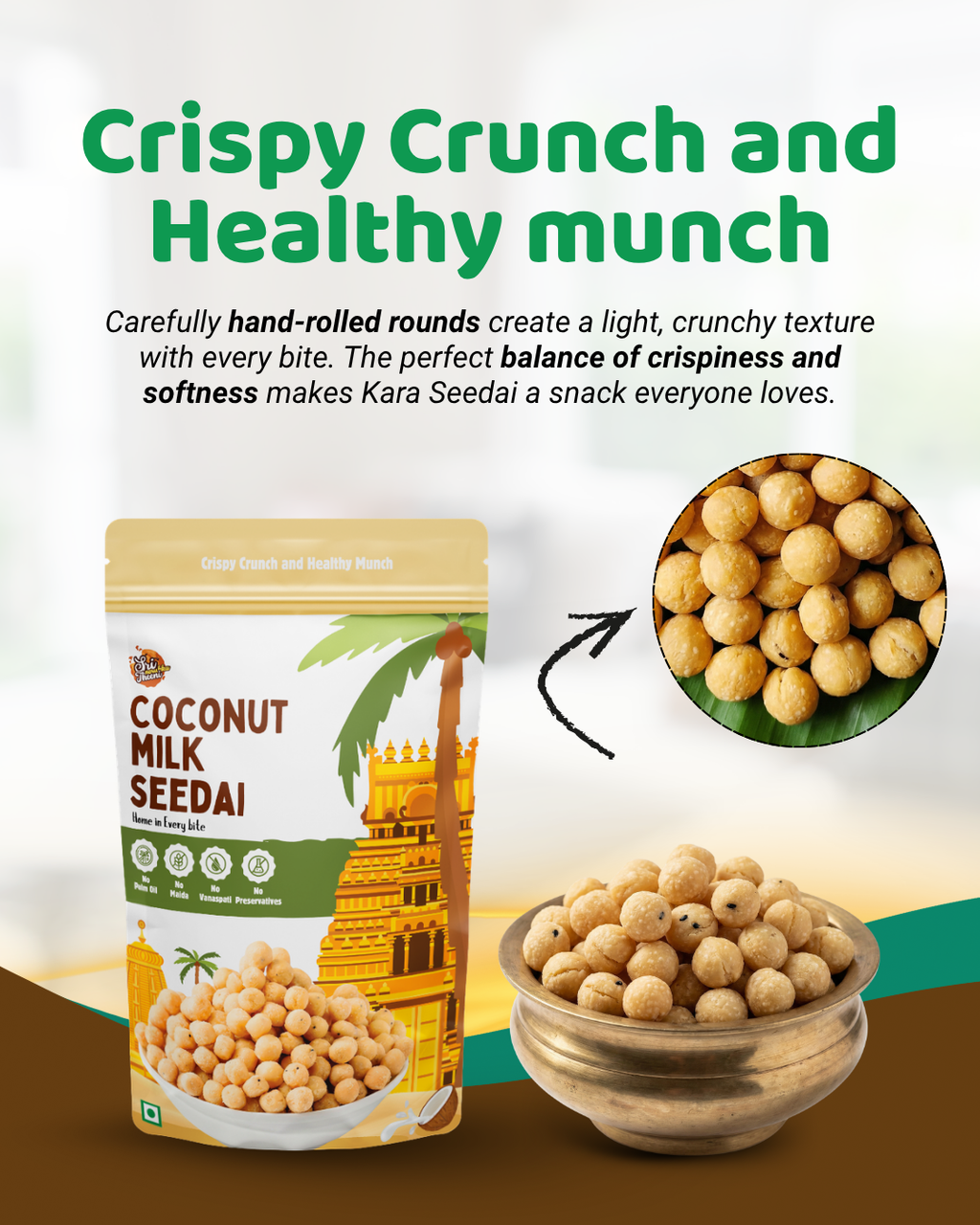Sri Norukku Theeni Coconut Milk Seedai 150g