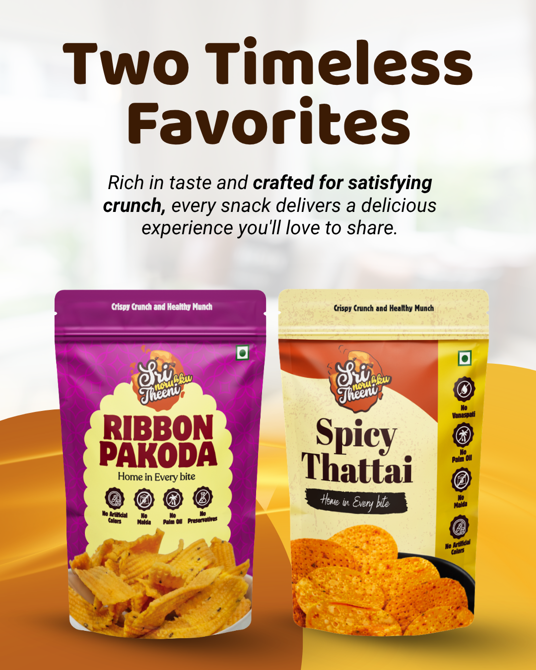 Ribbon Pakoda & Spicy Thattai Combo Pack of 2