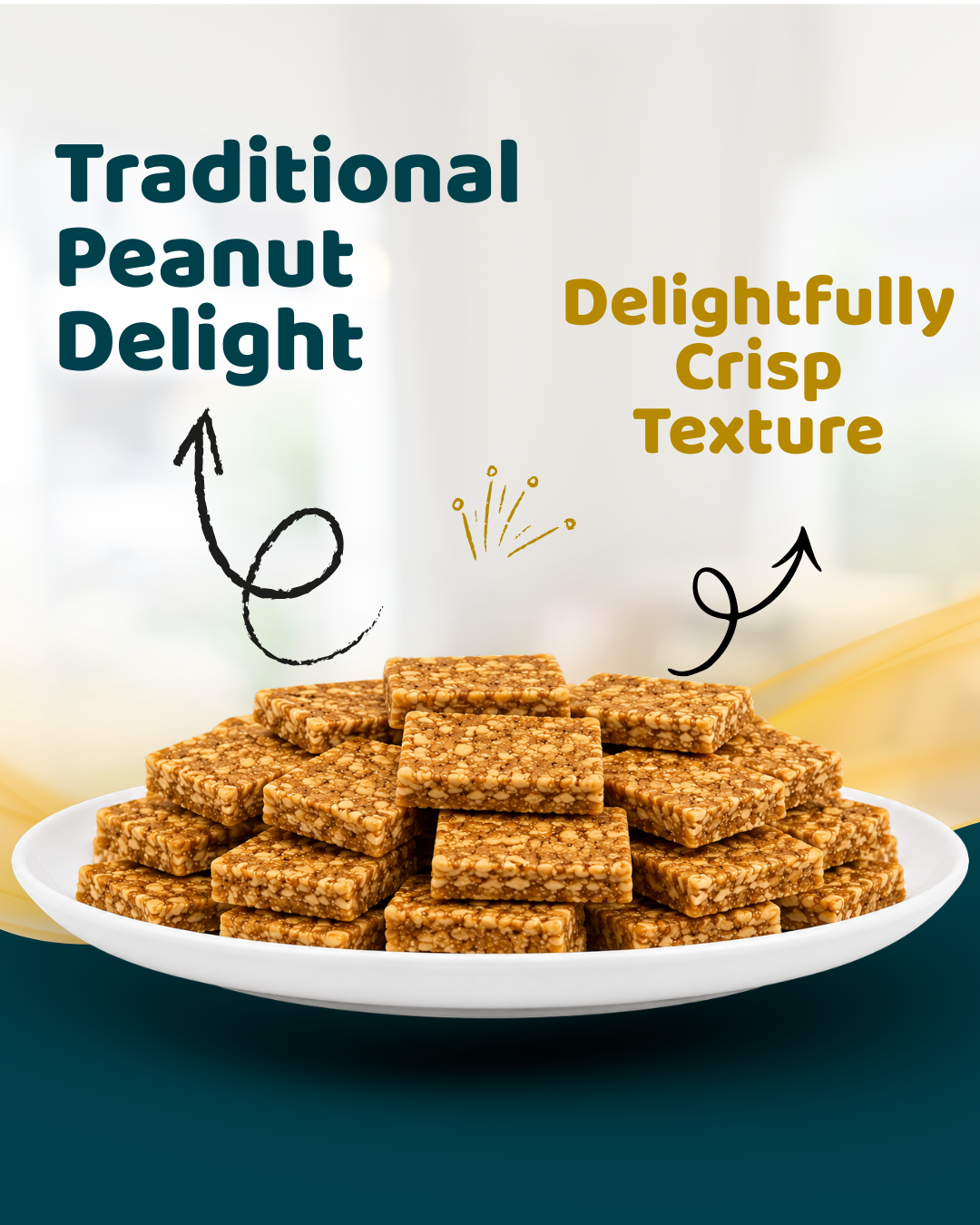 Crushed Peanut Chikki Bites 150g