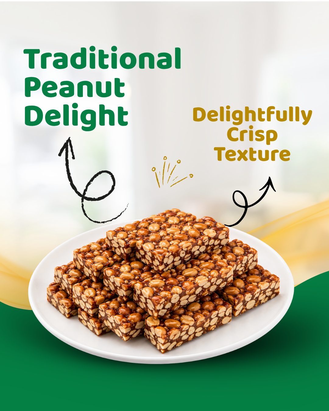 Natural Sugarcane Peanut Bites Pack of 2 – 300g