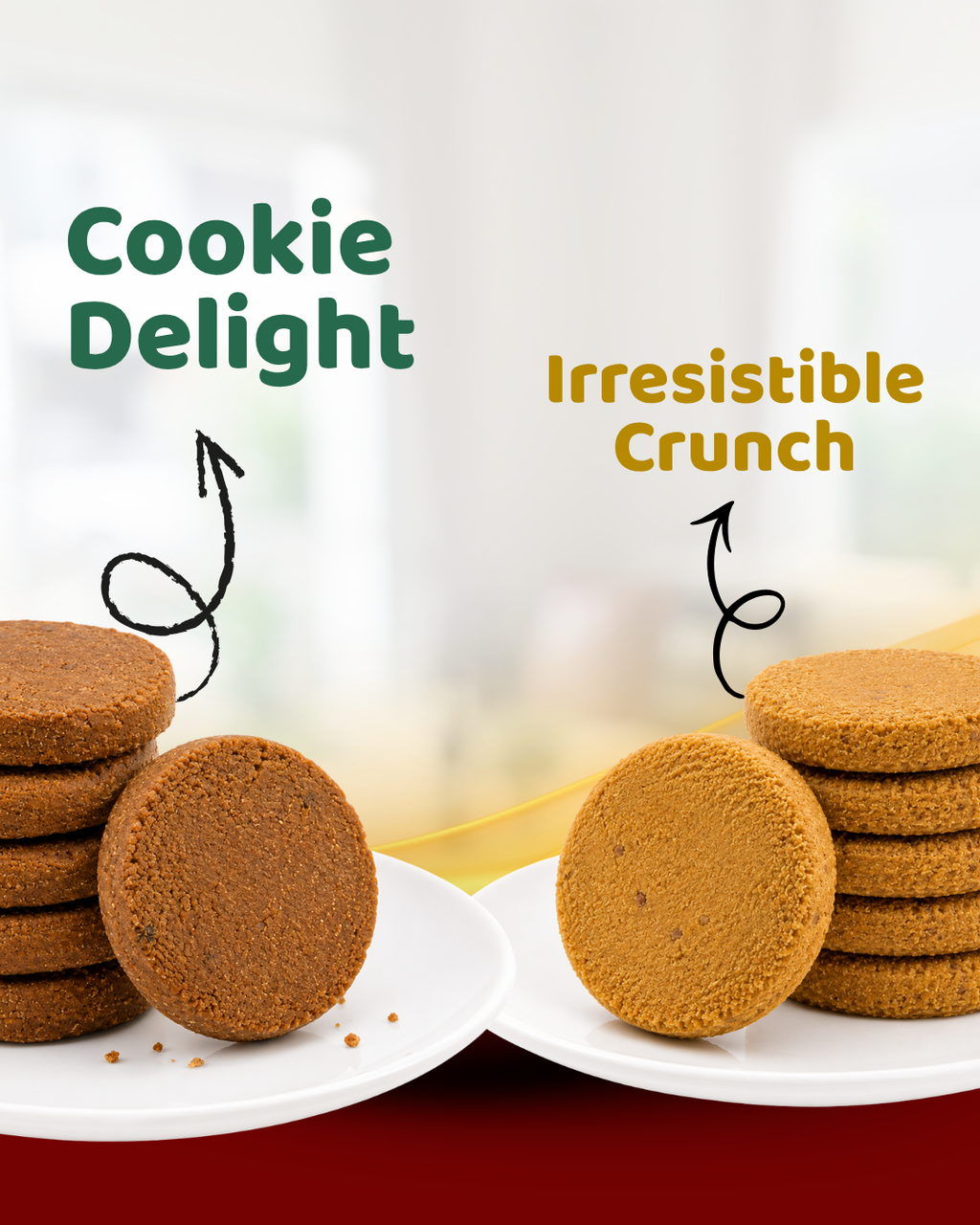 Sri Norukku Theeni Choco Millet & Sweet & Salty Millet Cookies 150g - Combo Pack of 2