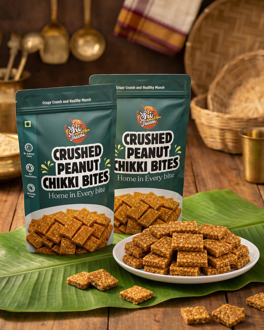 Crushed Peanut Chikki Bites Pack of 2 – 300g