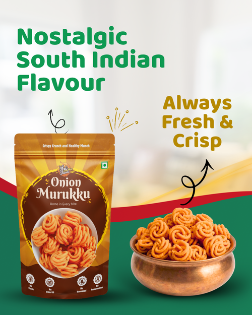 Butter Kai Murukku, Kutti Thattai & Onion Thenkuzhal Murukku Combo Pack of 3