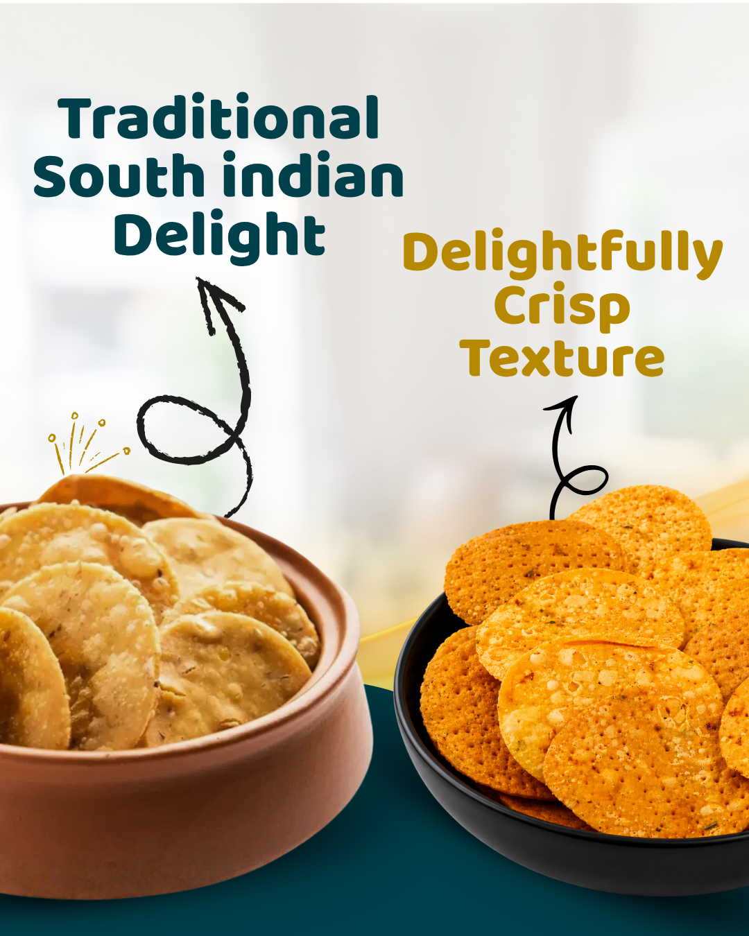 Sri Norukku Theeni Thattai, Mixture & Pakoda Combo Pack of 4 (600g)