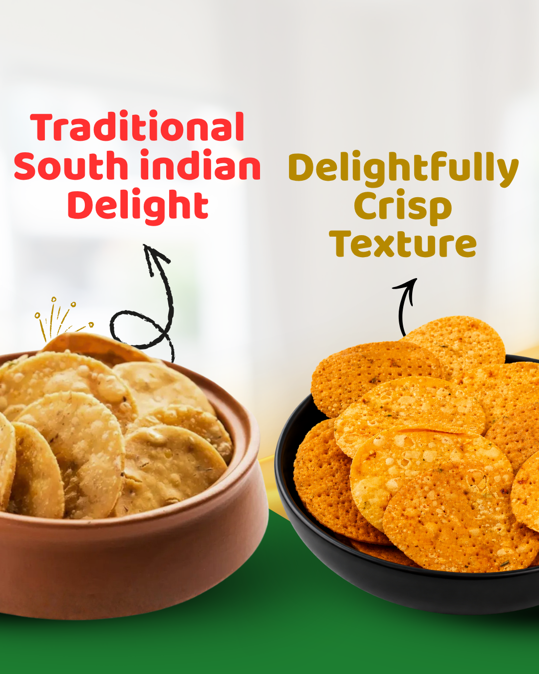 Special Thattai, Ribbon Pakoda & Spicy Thattai Combo Pack of 3 (450g)