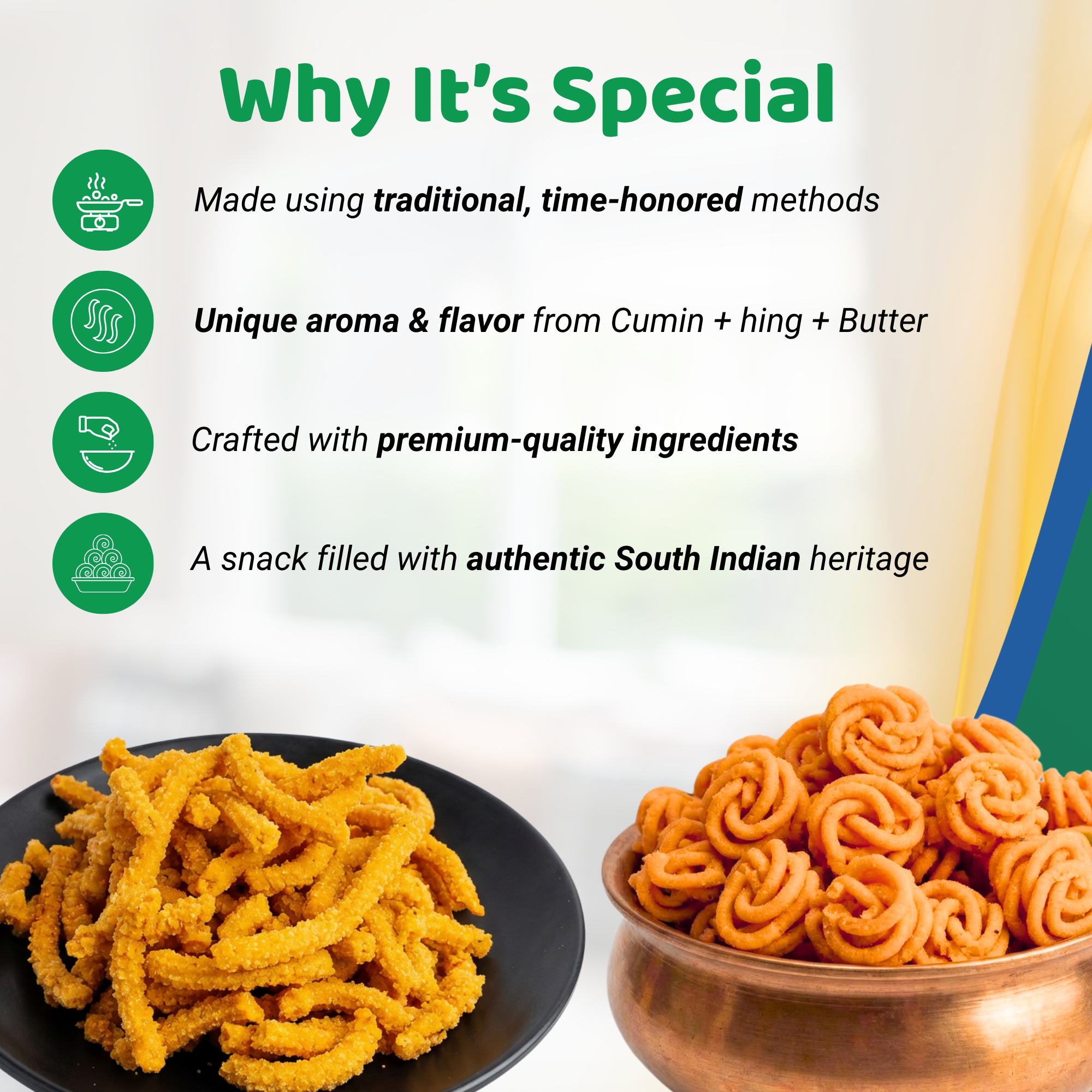 Sri Norukku Theeni Murukku Snacks Combo Pack of 4 (200g) – South Indian Snacks Variety | Coconut Milk Thenkuzhal, Onion Murukku, Garlic Murukku, Kutti Thattai | No Maida | No Preservatives