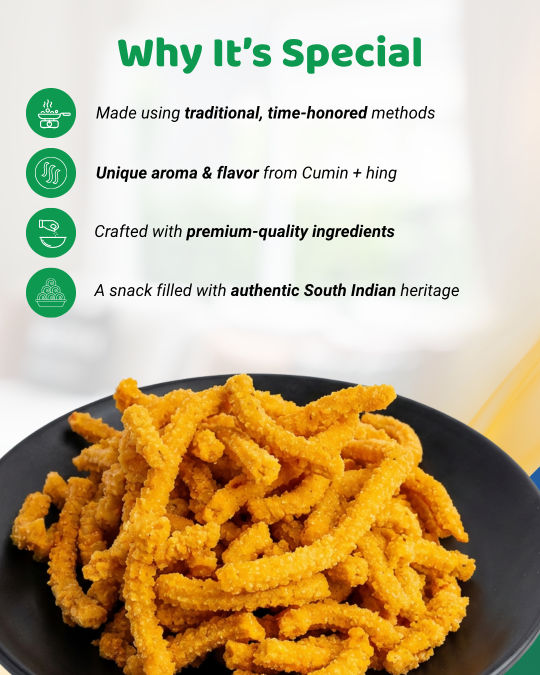 Coconut Milk Murukku, Kutti Thattai & Garlic Murukku Combo Pack of 3