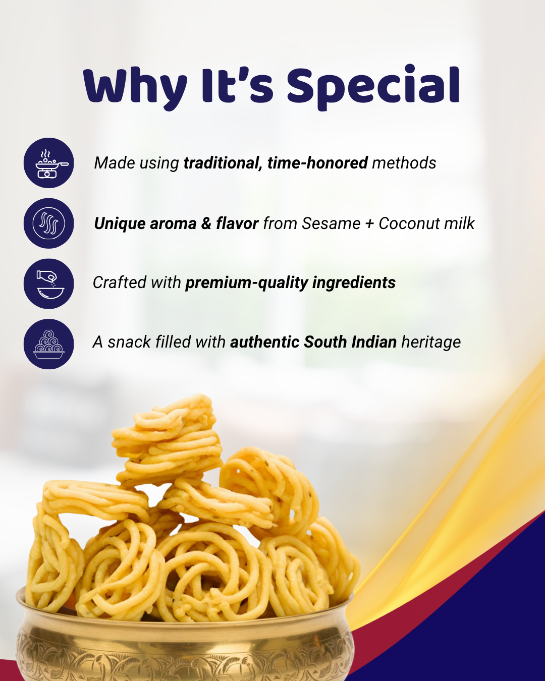 Coconut Milk Thenkuzhal Murukku 150g