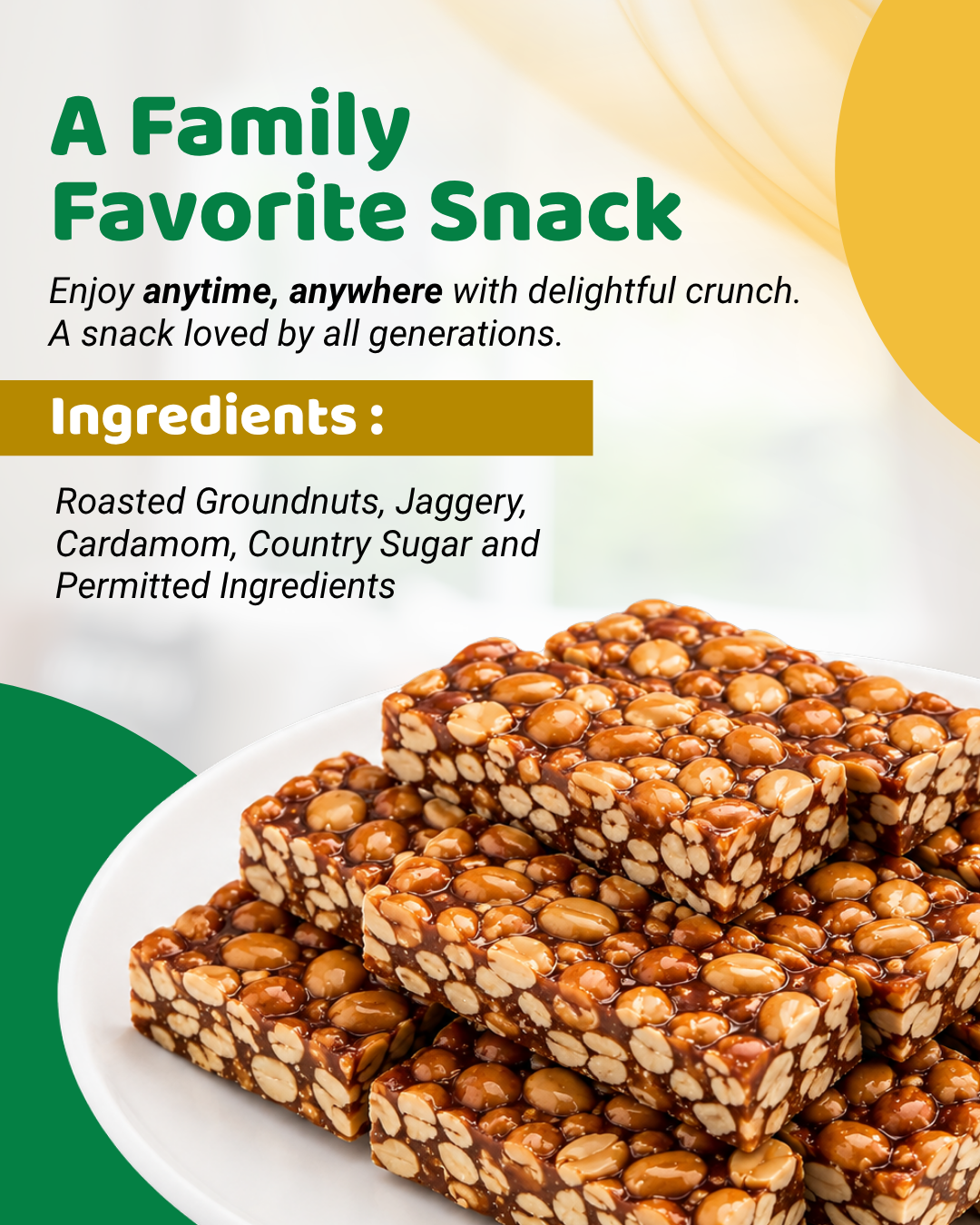 Natural Sugarcane Peanut Bites 150g