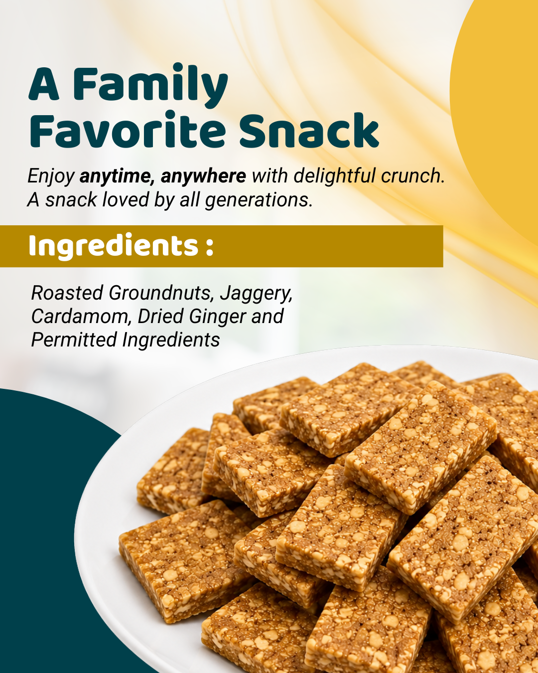 Crushed Peanut Chikki Bites 150g