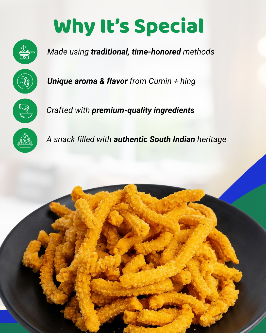 Butter Kai Murukku, Kutti Thattai & Garlic Murukku Combo Pack of 3