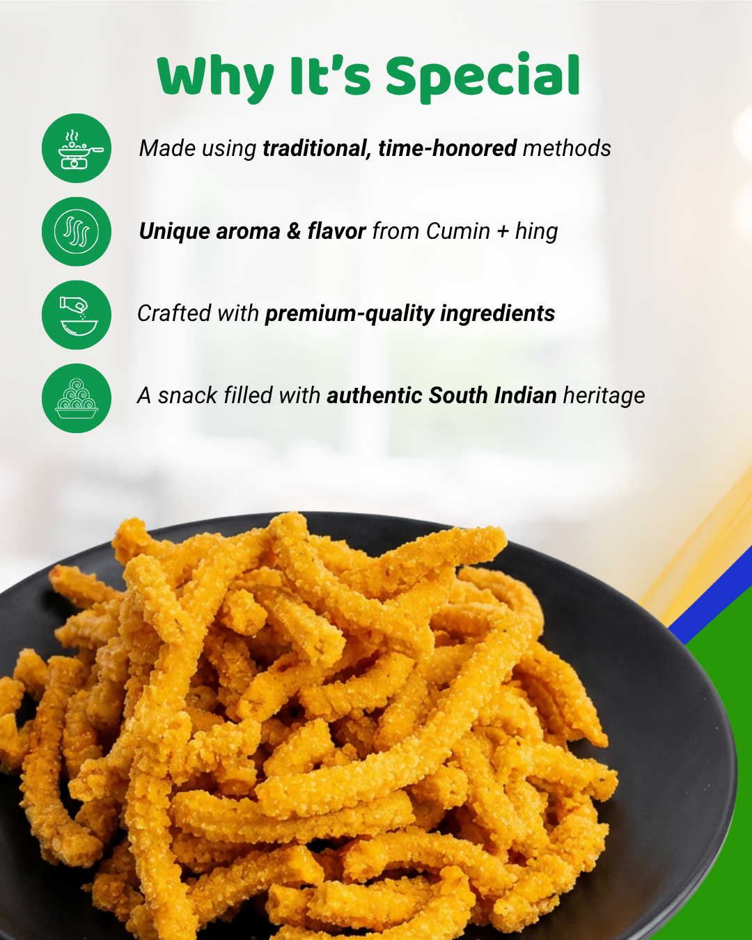 Coconut Milk Murukku, Onion Thenkuzhal Murukku & Garlic Murukku Combo Pack of 3