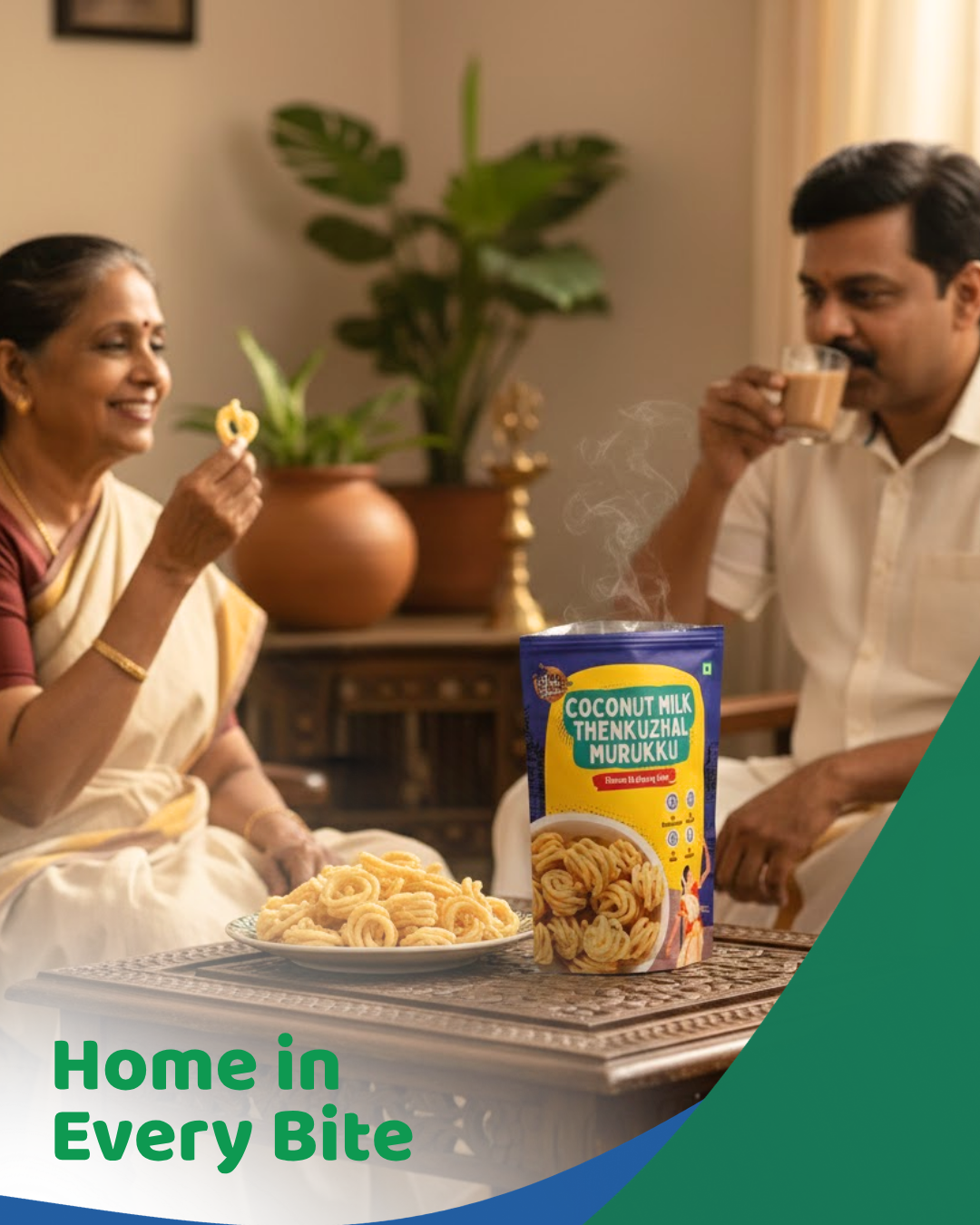 Coconut Milk Murukku, Kutti Thattai & Garlic Murukku Combo Pack of 3