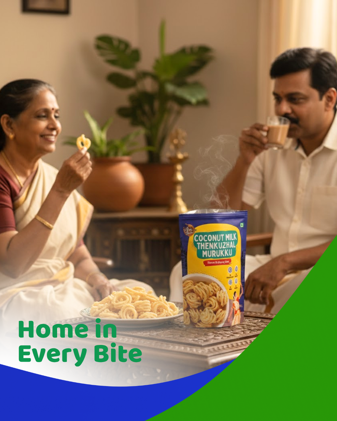 Coconut Milk Murukku, Onion Thenkuzhal Murukku & Garlic Murukku Combo Pack of 3