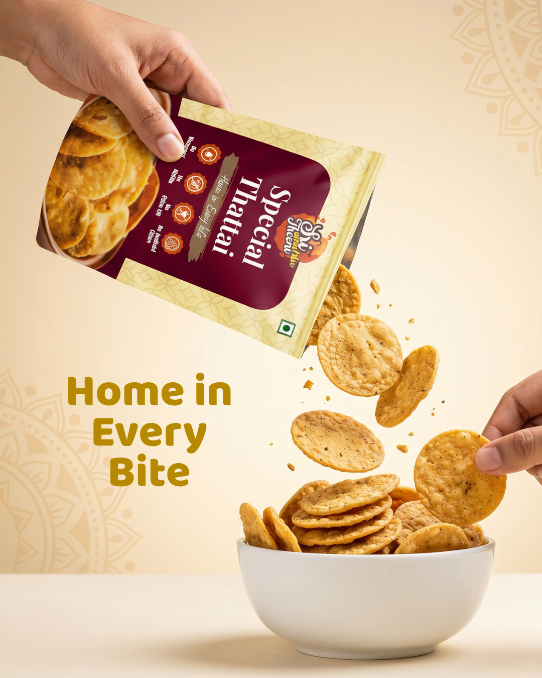 Special Thattai, Madras Mixture & Spicy Thattai Combo Pack of 3 (450g)