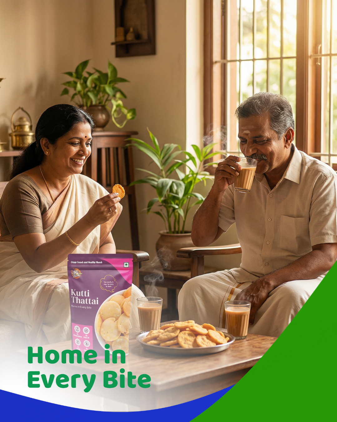 Kutti Thattai, Onion Thenkuzhal Murukku & Garlic Murukku Combo Pack of 3