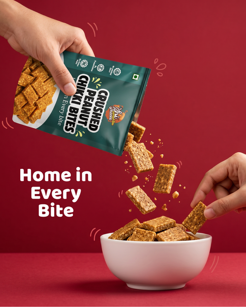Crushed Peanut Chikki Bites – Pack of 6 (150g Each)