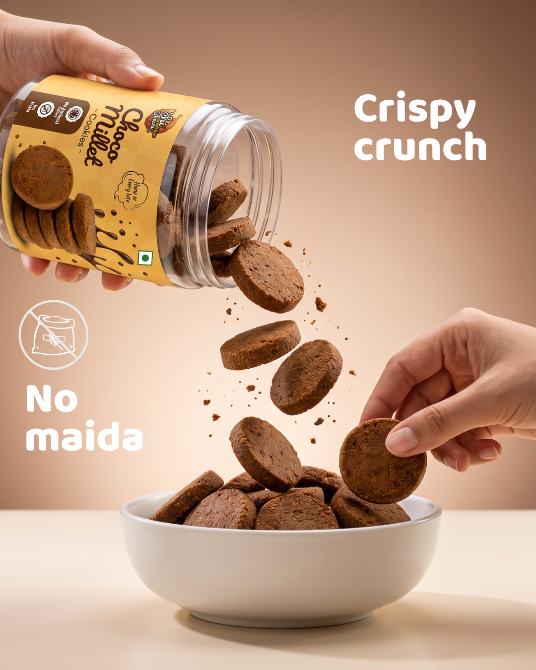 Sri Norukku Theeni Choco Millet Cookies with Jaggery 150g