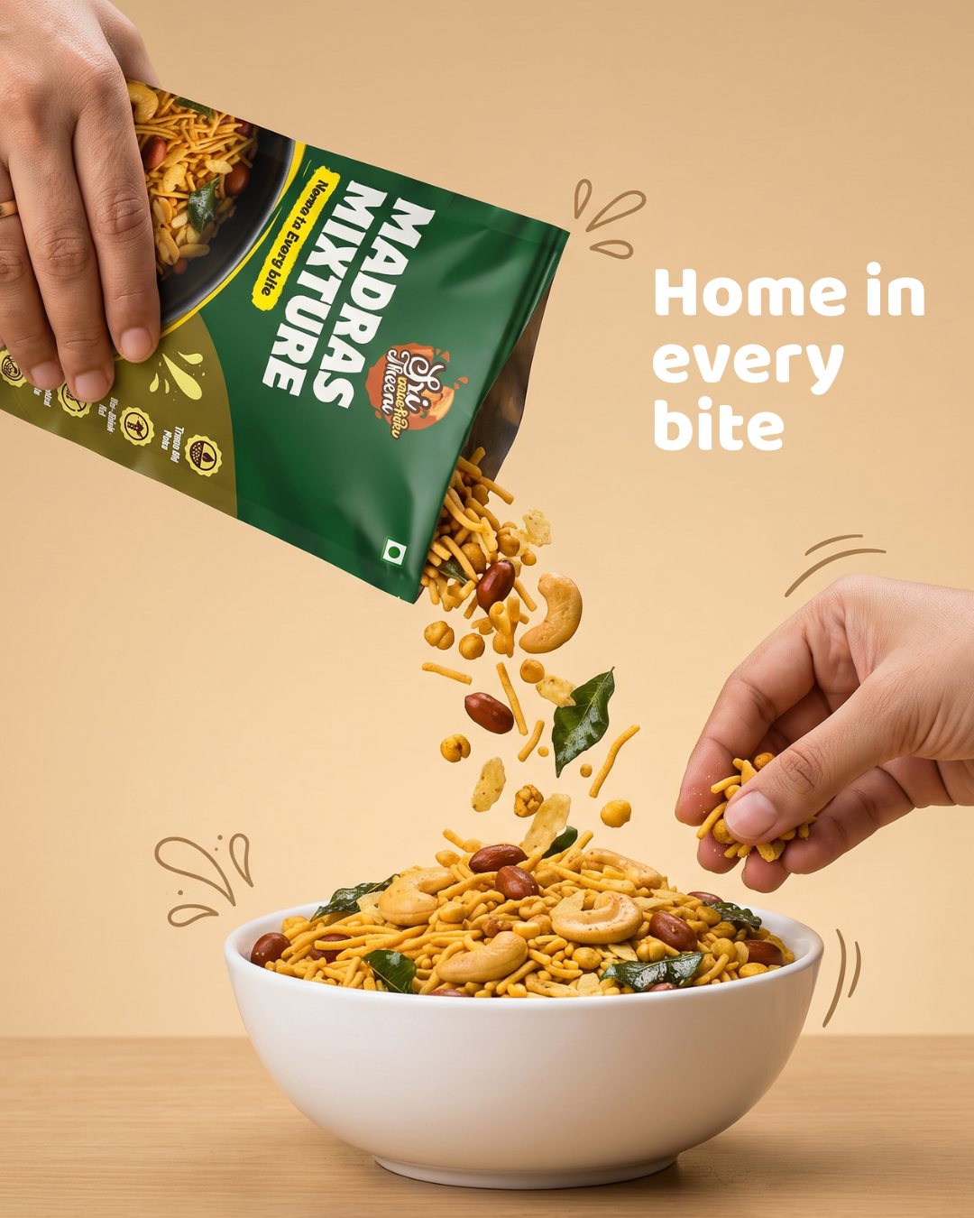 Madras Mixture & Ribbon Pakoda Combo Pack of 2 (300g)