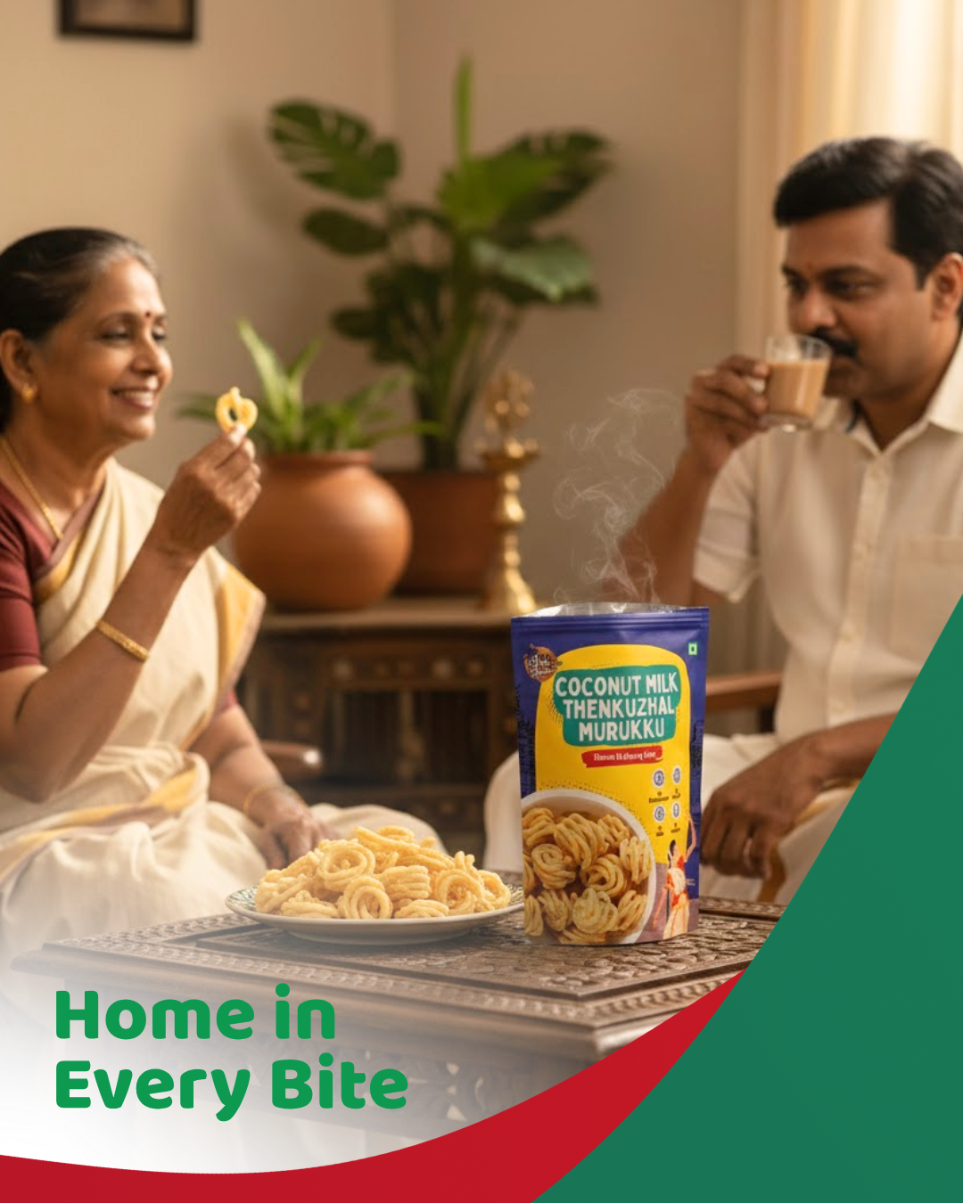 Coconut Milk Murukku, Kutti Thattai & Onion Thenkuzhal Murukku Combo Pack of 3