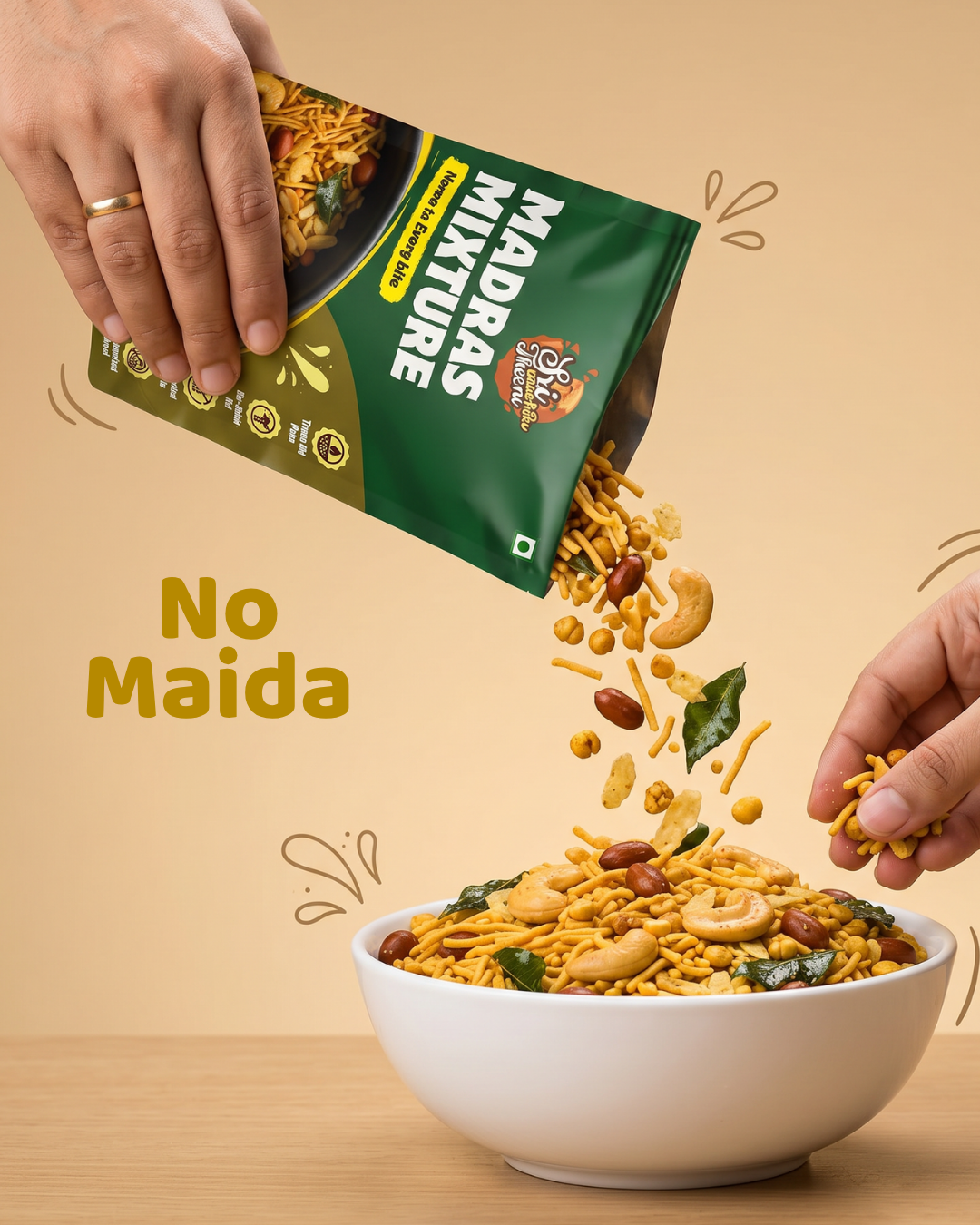 Special Thattai, Madras Mixture & Spicy Thattai Combo Pack of 3 (450g)