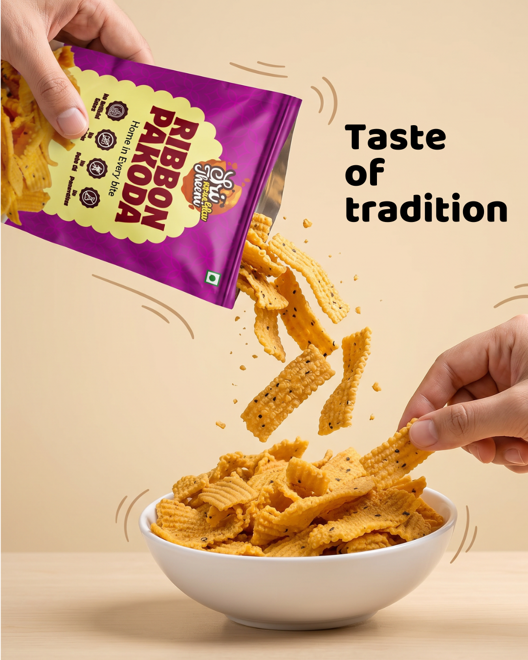 Madras Mixture & Ribbon Pakoda Combo Pack of 2 (300g)