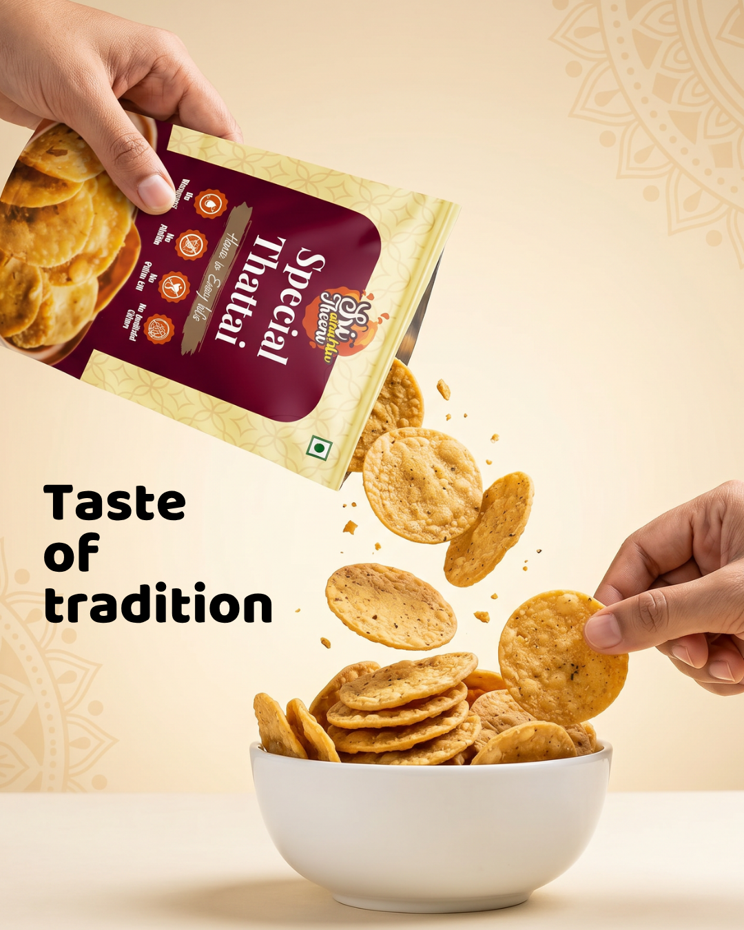 Special Thattai & Spicy Thattai Combo Pack of 2 (300g)