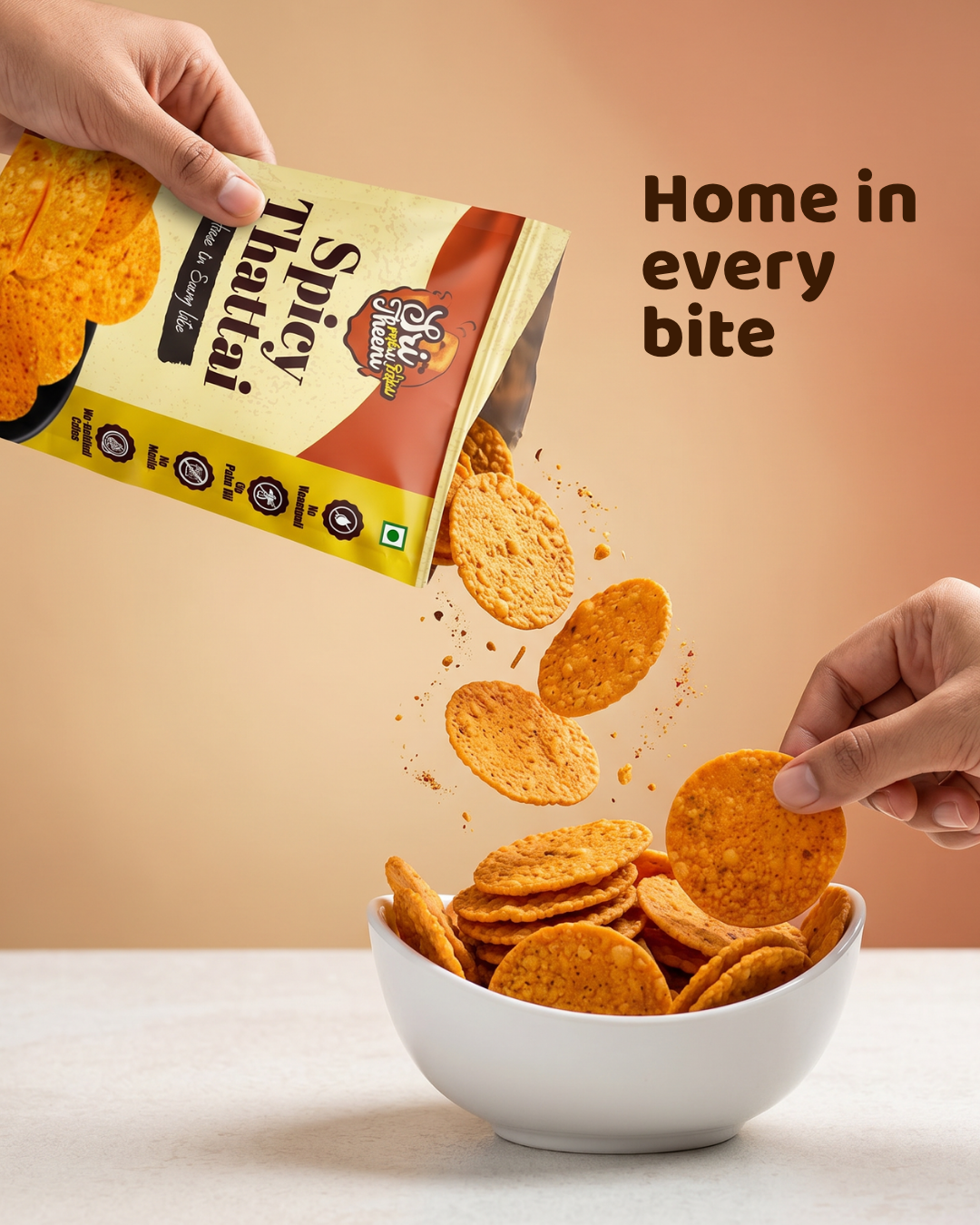 Madras Mixture & Spicy Thattai Combo Pack of 2 (300g)