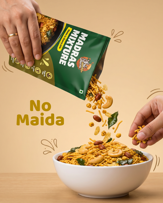 Special Thattai, Madras Mixture & Ribbon Pakoda Combo Pack of 3 (450g)