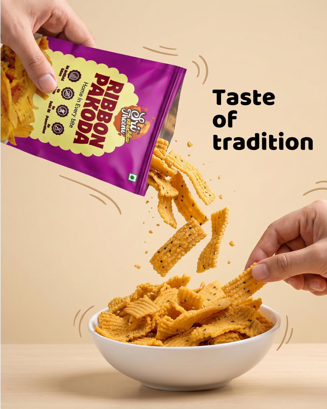 Ribbon Pakoda & Spicy Thattai Combo Pack of 2