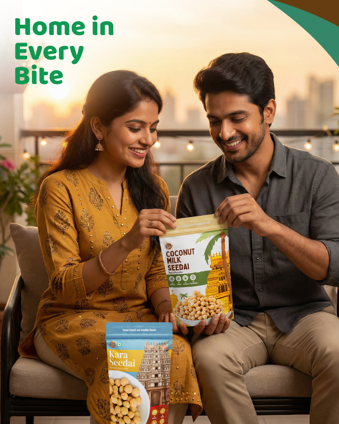 Coconut Milk Seedai & Kara Seedai Combo Pack of 2 (300g)