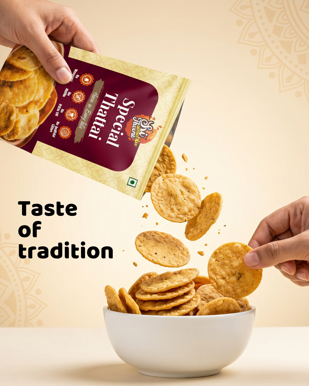 Special Thattai & Ribbon Pakoda Combo Pack of 2 (300g)