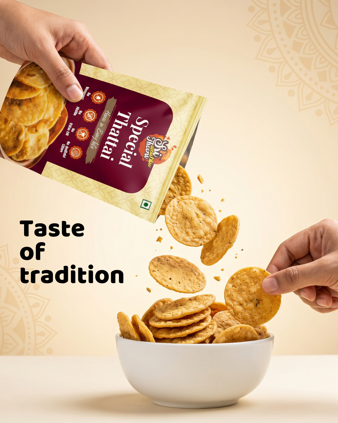 Special Thattai & Madras Mixture Combo Pack of 2 (300g)