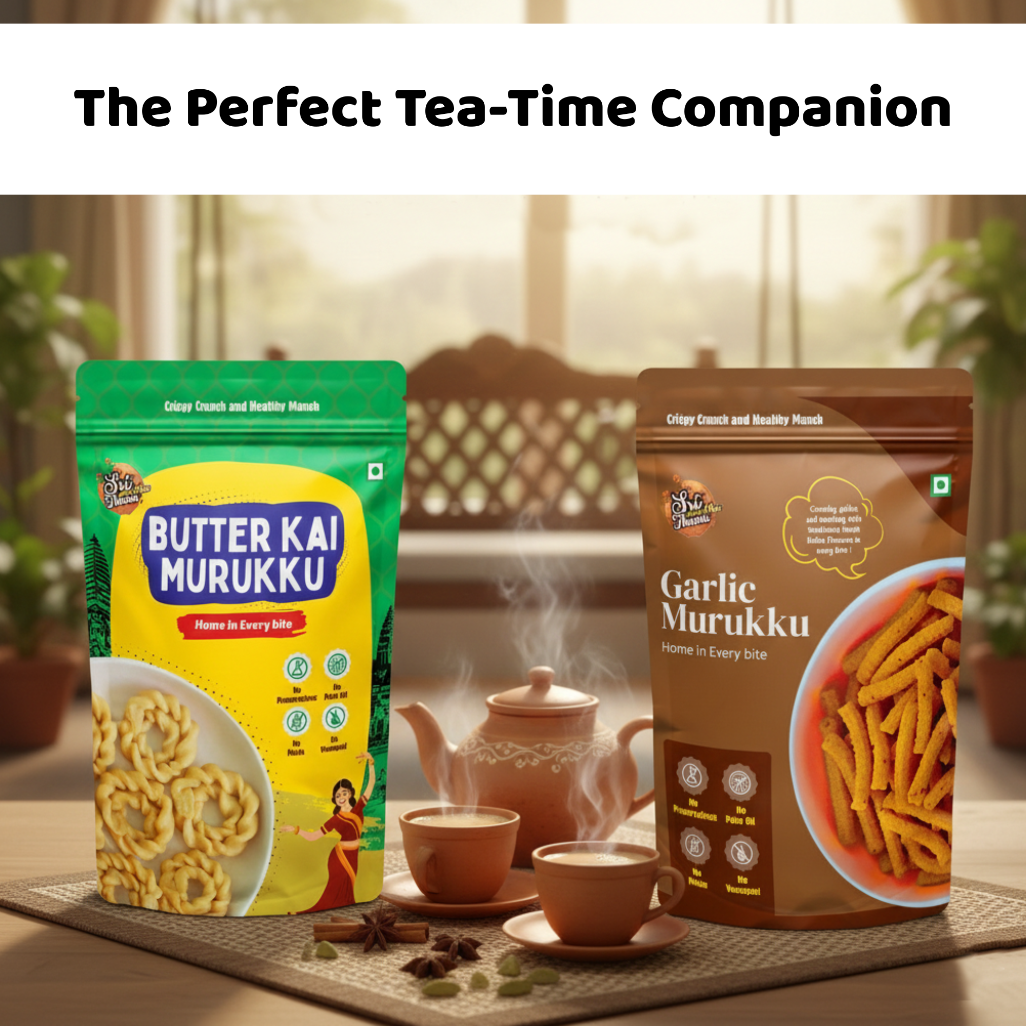 Combo Pack of 5 (750g) with traditional Murukku & Thattai