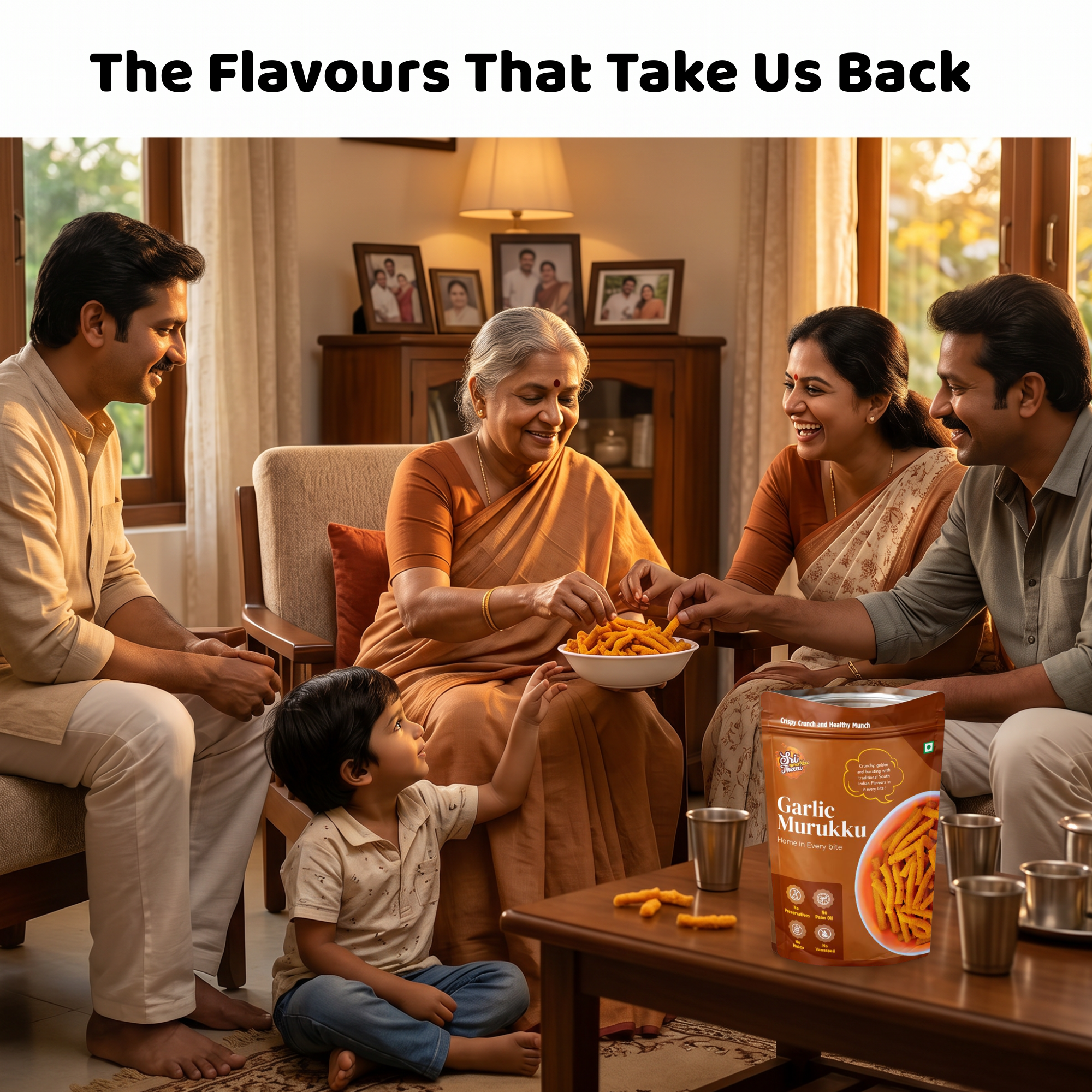 Combo Pack of 5 (750g) with traditional Murukku & Thattai