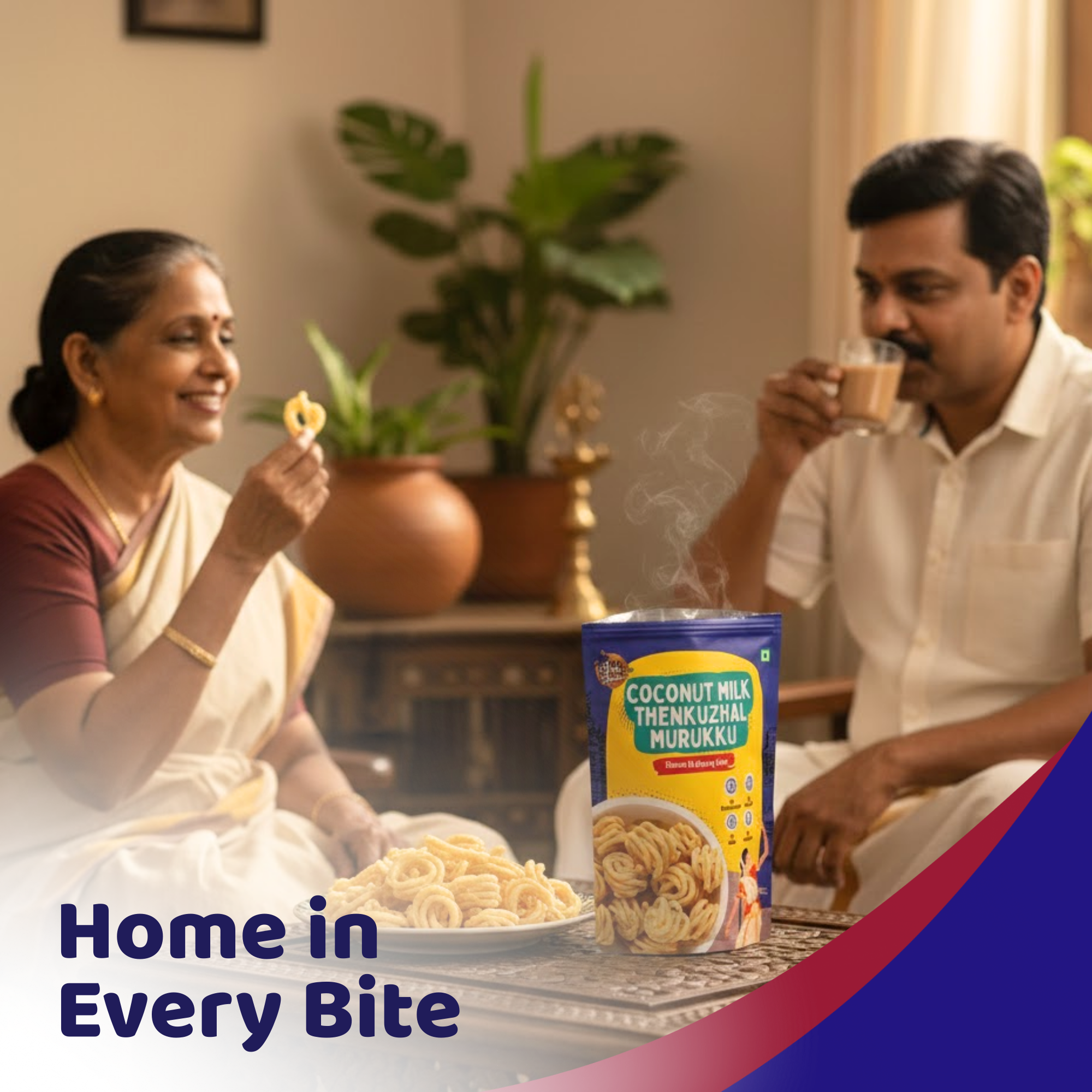 coconut thenkuzhal murukku as evening snacks