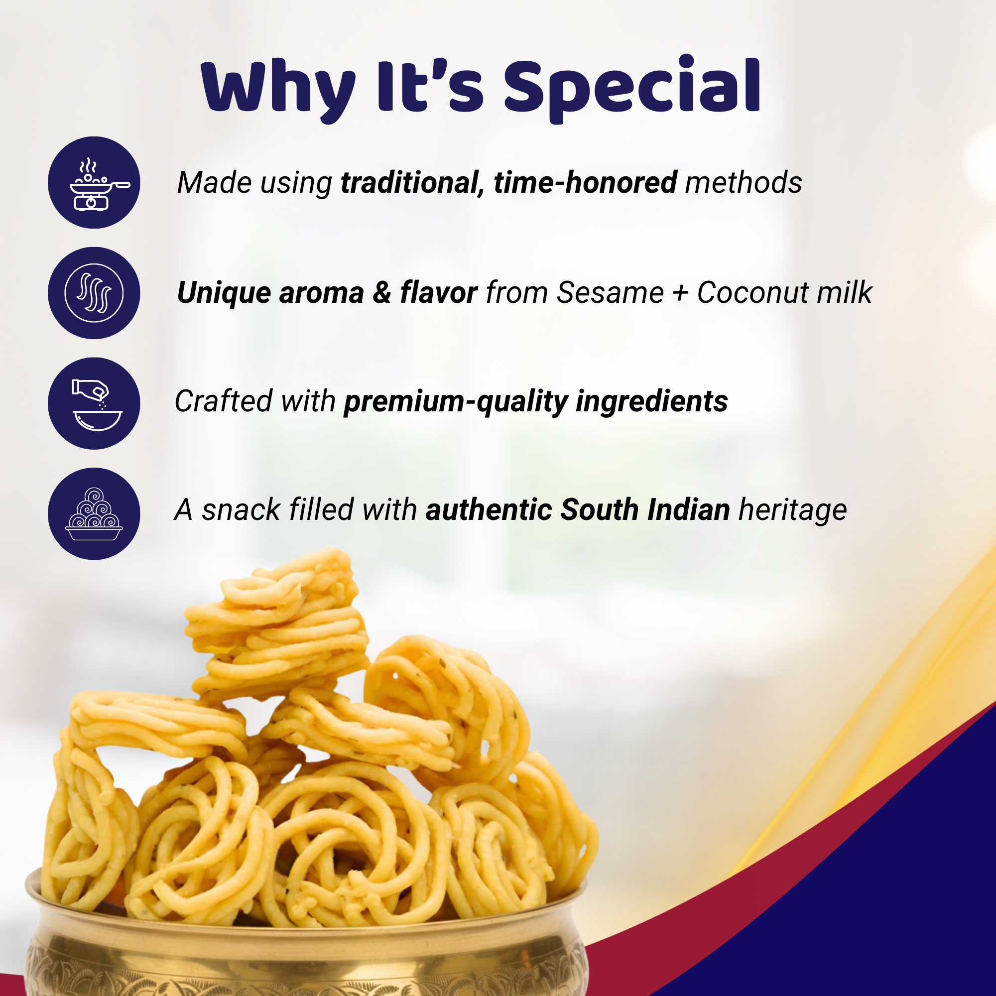 coconut thenkuzhal murukku speciality