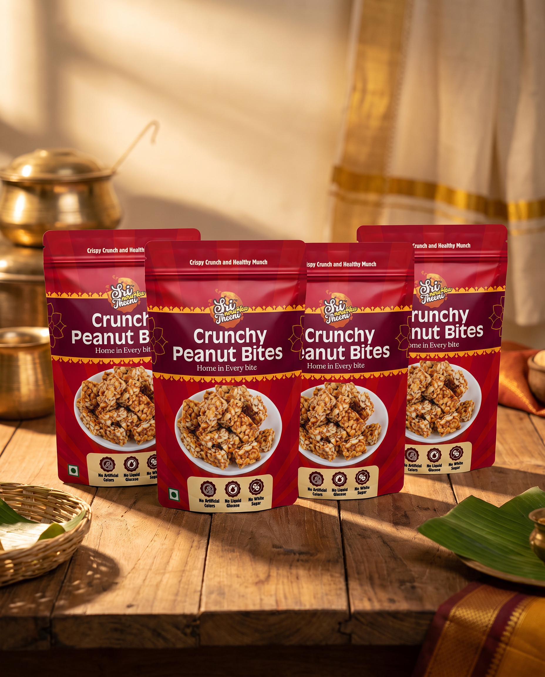 Crunchy Peanut Bites – Pack of 4 (150g Each)