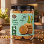 Sri Norukku Theeni Sweet & Salty Millet Cookies with Jaggery 150g - Pack of 2