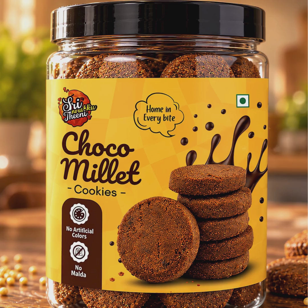 Sri Norukku Theeni Choco Millet Cookies with Jaggery 150g