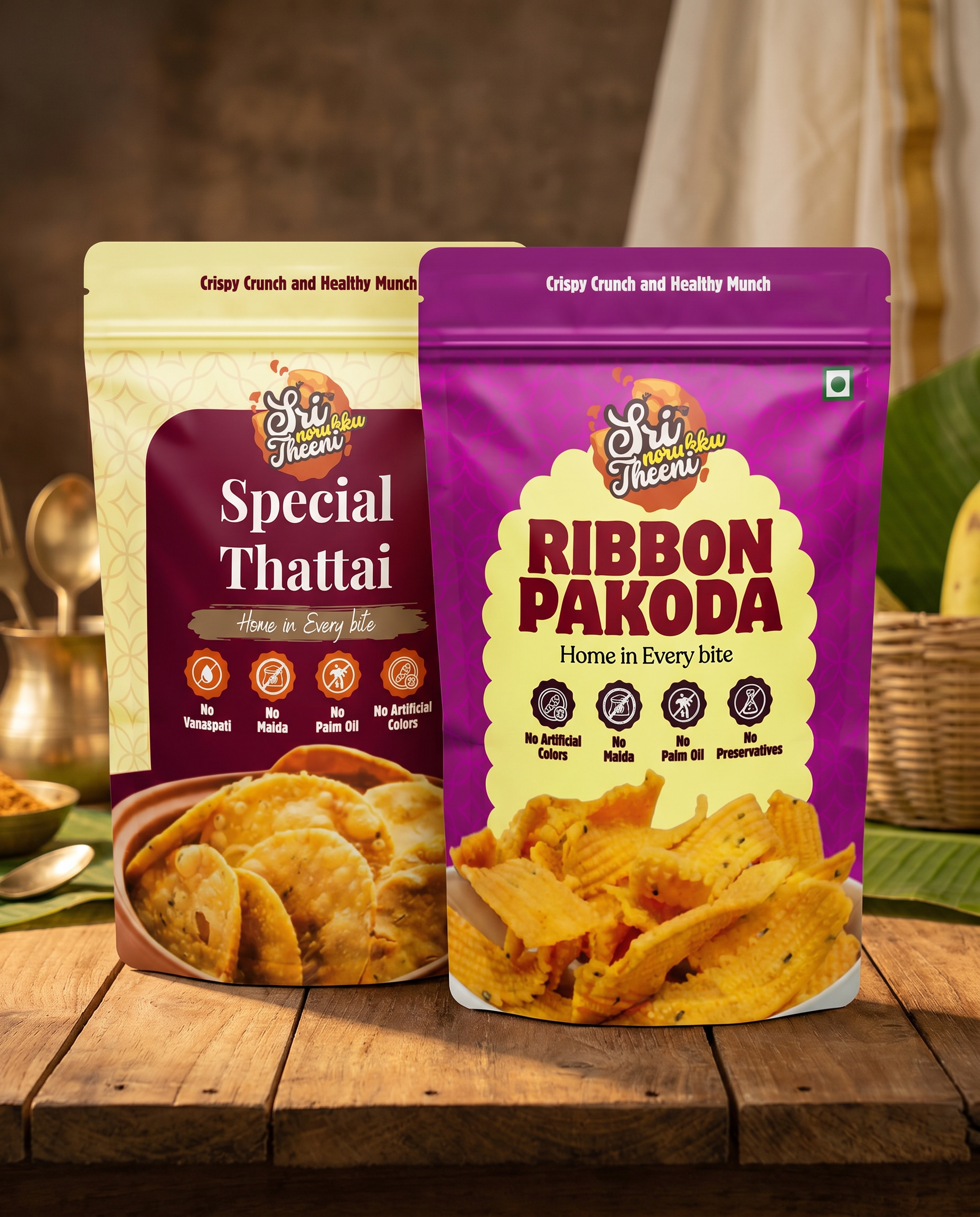 Special Thattai & Ribbon Pakoda Combo Pack of 2 (300g)